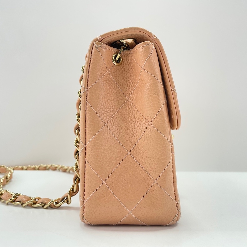 Chanel Mini Matelassé Shoulder Bag, Orange - Picture 6 of 13